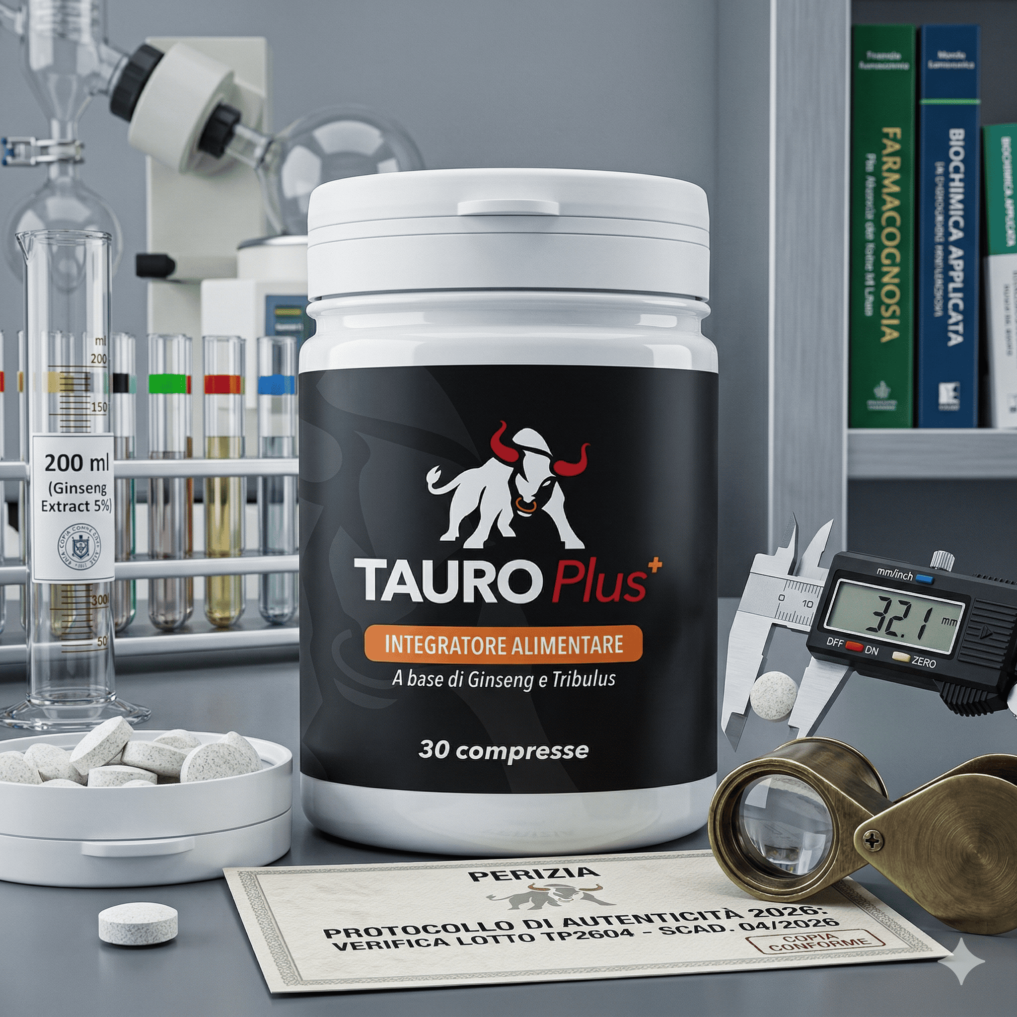 Analisi tecnica Tauro Plus: verifica lotti e integrità del flacone originale in laboratorio 2026