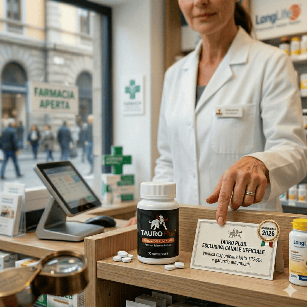 Verifica Tauro Plus in farmacia: farmacista indica l'avviso di disponibilità esclusiva tramite canale ufficiale 2026.